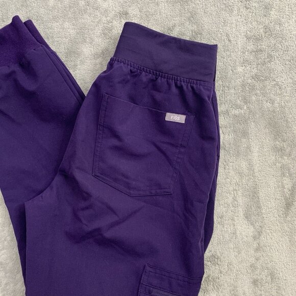 Figs Scrub Pants Womens XS Petite Zamora Jogger Workwear Digital Grape RN Nurse - Picture 2 of 13